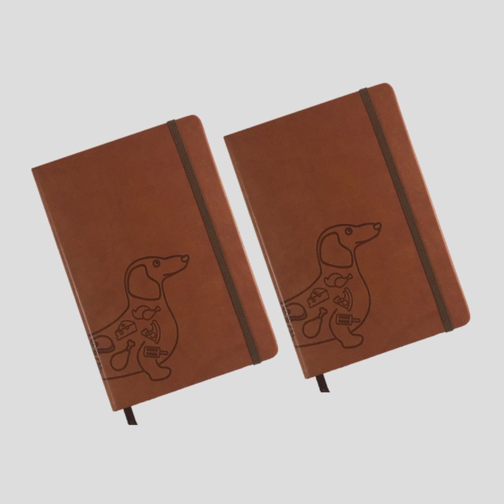 MILIKO A5 PU LEATHER BANDED 2PCS JOURNAL(DOT GRID)